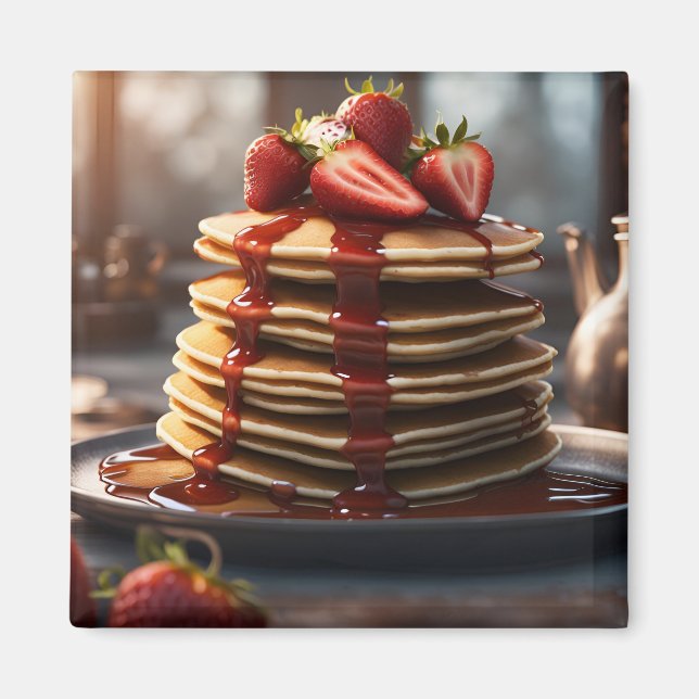 Aimant Crêpes aux fraises (Devant)