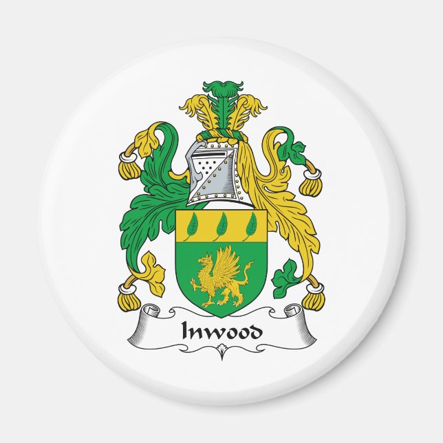 Aimant Crest de famille en bois (Devant)
