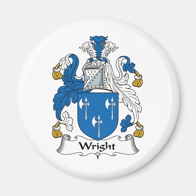 Aimant Crest de la famille Wright (Devant)