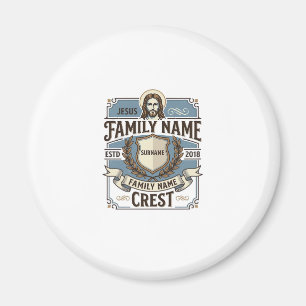 Aimant Crête de nom de famille Jésus Crête de nom de fami