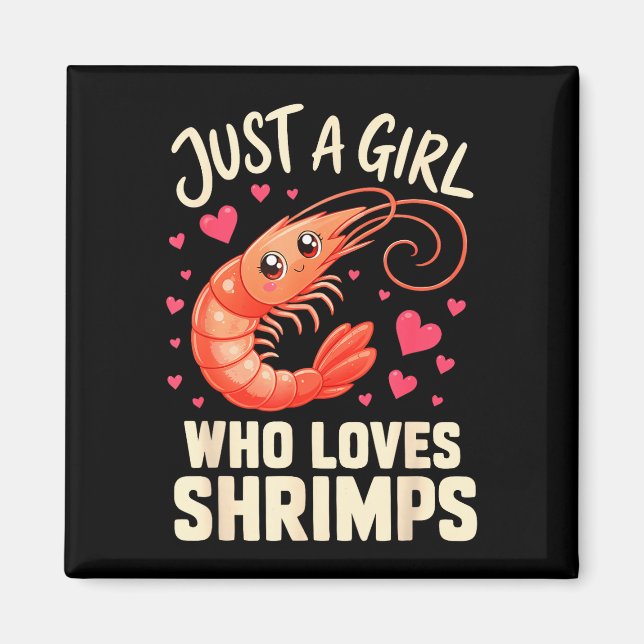 Aimant Crevettes cajun fruits de mer fille  (Devant)