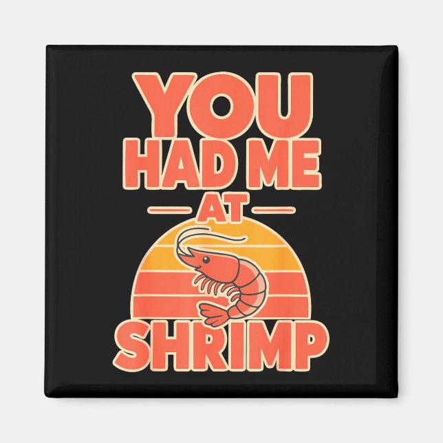 Aimant Crevettes fan cajun fruits de mer  (Devant)