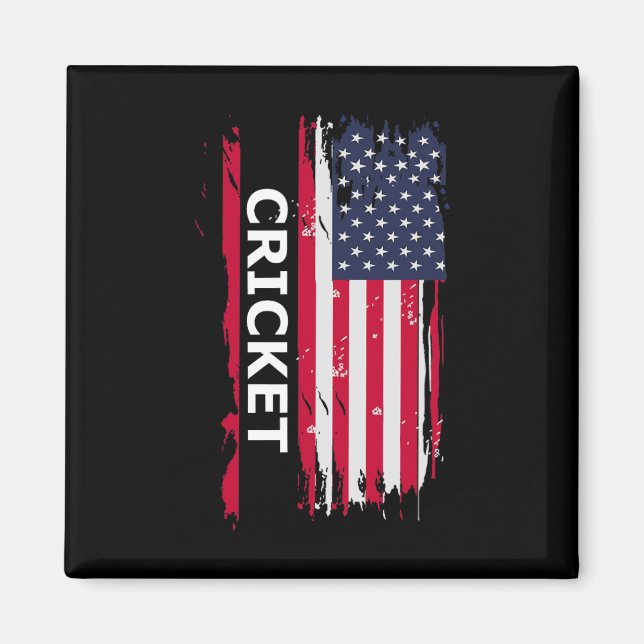 Aimant Cricket Et Joueurs De Cricket  (Devant)