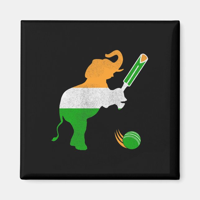 Aimant Cricket Inde 1  (Devant)