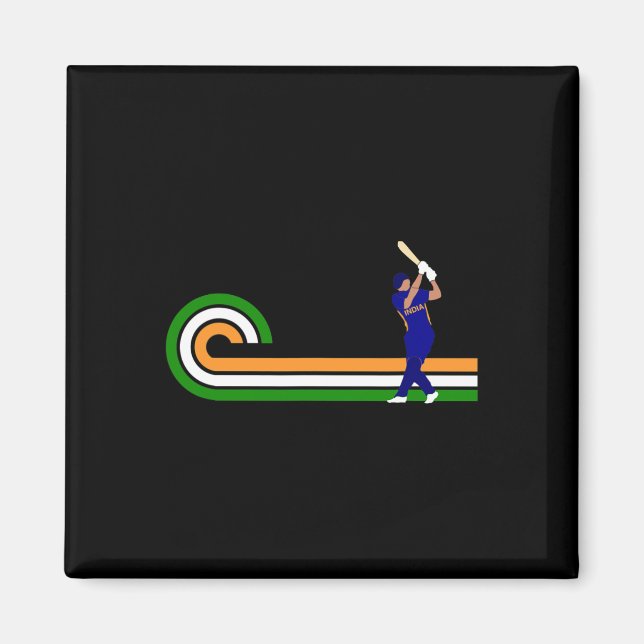 Aimant Cricket Inde pour les joueurs de cricket et les Cr (Devant)