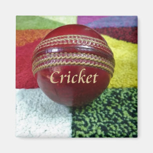 Aimant Cricket : Red Hard Ball Art Print