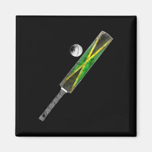 Aimant Cricket Vintage Jamaïque Drapeau Fierté Jamaïcaine