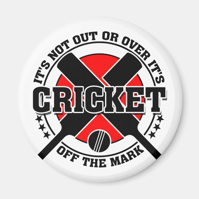 Aimant Cricketer's - Hors du Mark Cricket (Devant)