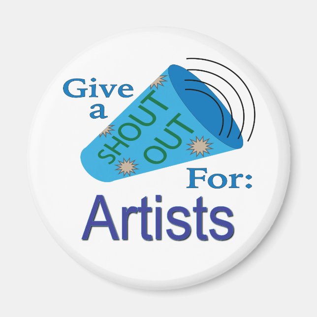 Aimant Criez pour les artistes (Devant)