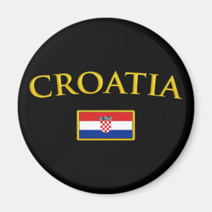 Aimant Croatie dorée