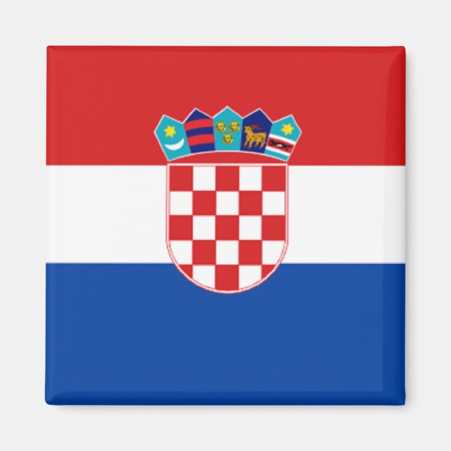 Aimant Croatie : Drapeau de Croatie (Devant)
