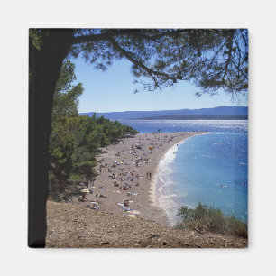 Aimant Croatie, île de Brac, Bol, plage de Golden Cape
