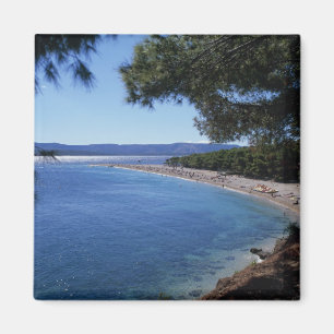 Aimant Croatie, île de Brac, Bol, plage de Golden Cape 2