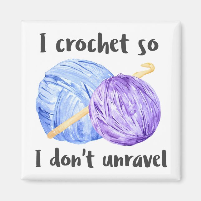 Aimant Crochet Joke Aquarelle Fil (Devant)