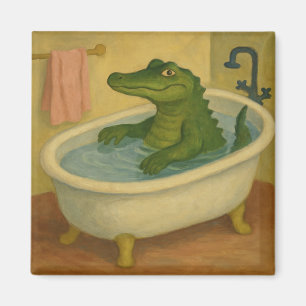 Aimant Crocodile à l'heure du bain