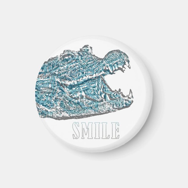 Aimant Crocodile du sourire (Devant)