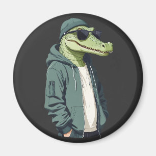 Aimant Crocodile Portant Sweat - shirt à capuche drôle Co