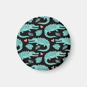 Aimant Crocodiles de caricatures, motif mignon sans soudu