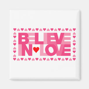 Aimant Croire en l'amour (rose)
