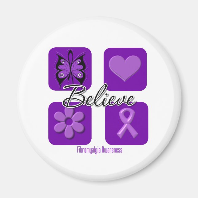 Aimant Croire Inspirations Fibromyalgie Sensibilisation (Devant)