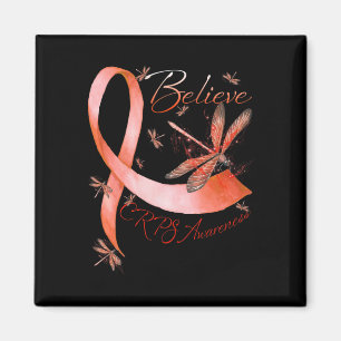 Aimant Croire Ruban Orange De Sensibilisation Crps Libell