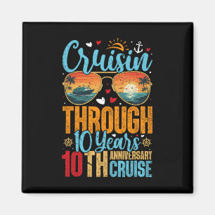 Aimant Croisière à travers 10 ans 10e anniversaire de mar