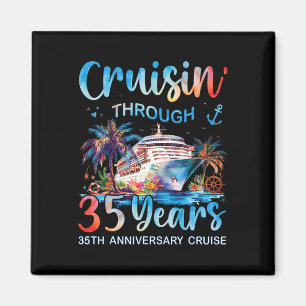 Aimant Croisière à travers 35 ans Croisière d'anniversair