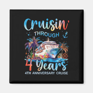 Aimant Croisière à travers 4 ans Croisière du 4e annivers