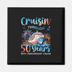 Aimant Croisière à travers 50 ans Croisière d'anniversair