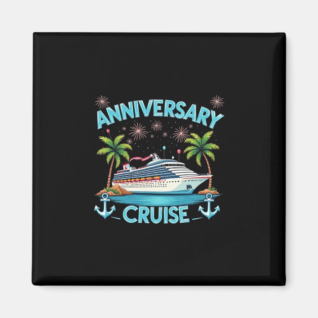 Aimant Croisière d'anniversaire 2025 Couples assortis Cél (Devant)