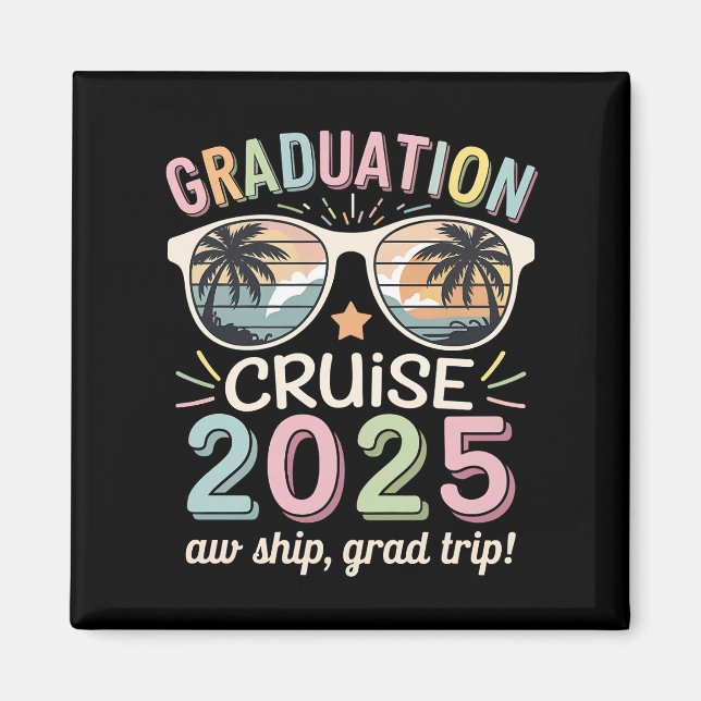 Aimant Croisière de fin d'études 2025 Équipe de croisière (Devant)