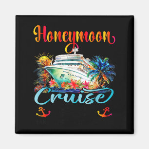 Aimant Croisière de lune de miel 2026 Graphisme Mariés