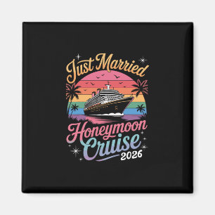Aimant Croisière de lune de miel Cute Just Married 2026 J