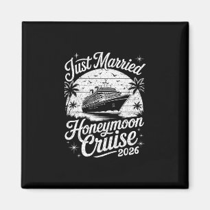 Aimant Croisière de lune de miel Cute Just Married 2026 J
