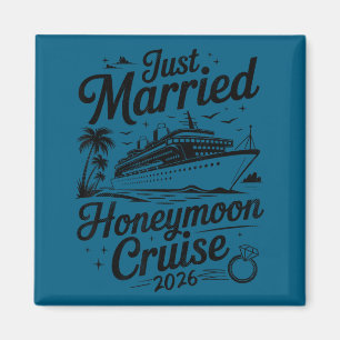 Aimant Croisière de lune de miel de mariage mignon 2026 j