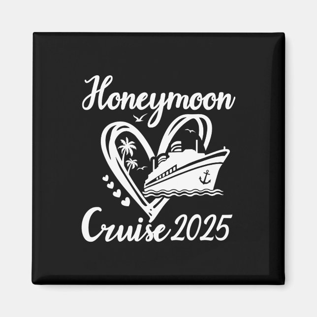Aimant Croisière de lune de miel pour couples en croisièr (Devant)
