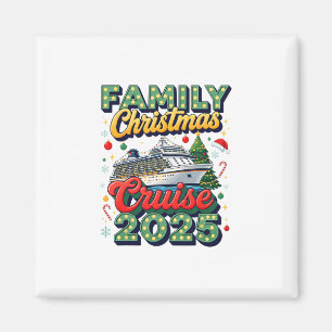 Aimant Croisière de Noël en famille 2025 Famille mignonne