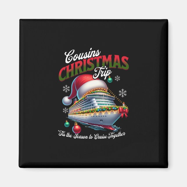 Aimant Croisière de Noël Navire Correspondant Cousins Voy (Devant)