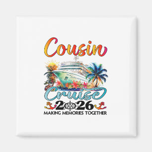 Aimant Croisière des Cousins 2026 Voyage de Vacances des