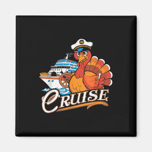 Aimant Croisière drôle de Thanksgiving Dinde Bateau Vacan