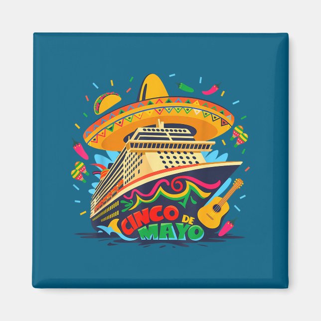 Aimant croisière du Cinco de mayo vacances mexicaines (Devant)