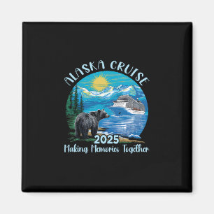 Aimant Croisière en Alaska 2025 Famille Amis Correspondan
