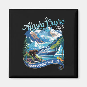 Aimant Croisière en Alaska 2025 pour la famille, les amis