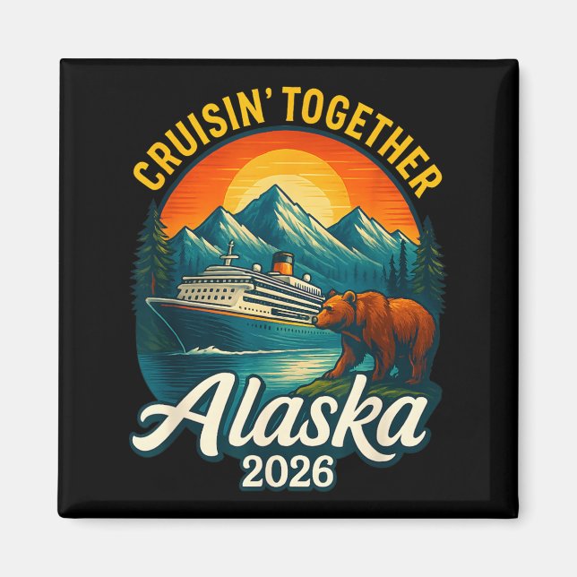 Aimant Croisière en Alaska 2026 Cruisin Ensemble Correspo (Devant)