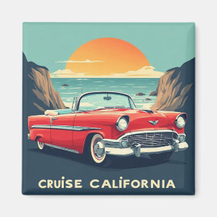 Aimant Croisière en voiture classique en Californie