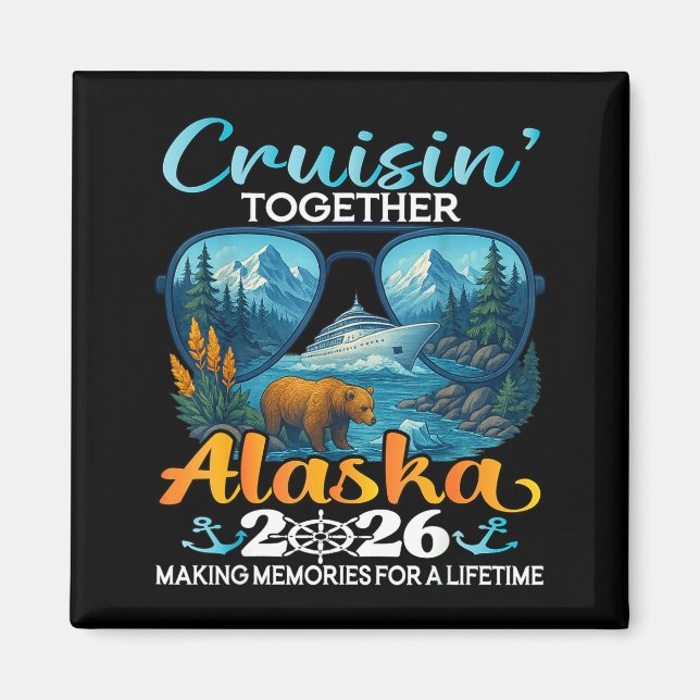 Aimant Croisière ensemble Alaska 2026 Groupe Croisière en (Devant)