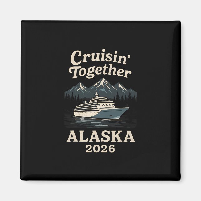 Aimant Croisière ensemble Croisière en Alaska 2026 Vacanc (Devant)
