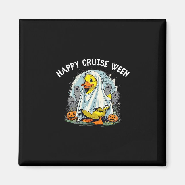 Aimant Croisière Heureuse Ween Coin-coin Ou Traiter Crois (Devant)