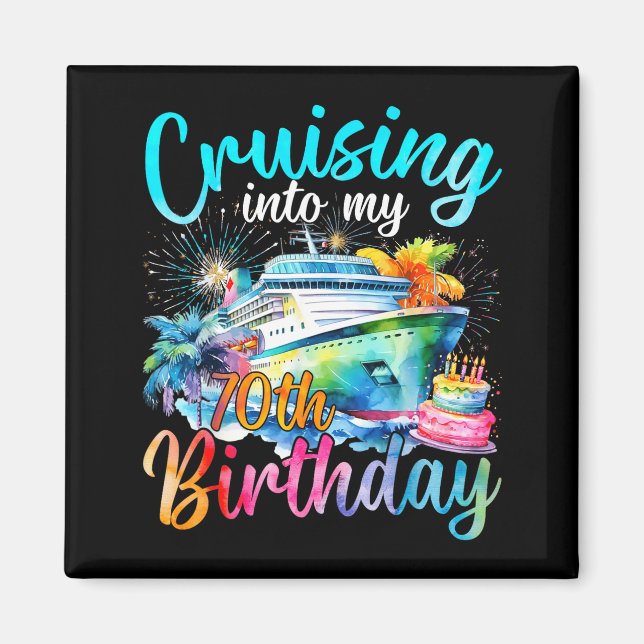 Aimant Croisière pour les 70 ans de naissance Croisière e (Devant)