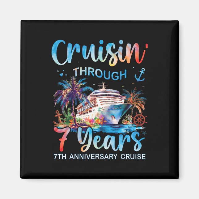 Aimant Croisière pour les 7 ans de Cruisin Through 7 Year (Devant)